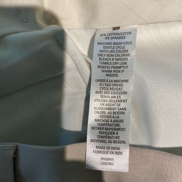 NWT NORDSTROM Beige Extra Trim Fit Chino Pants (36x32) - Picture 7 of 9